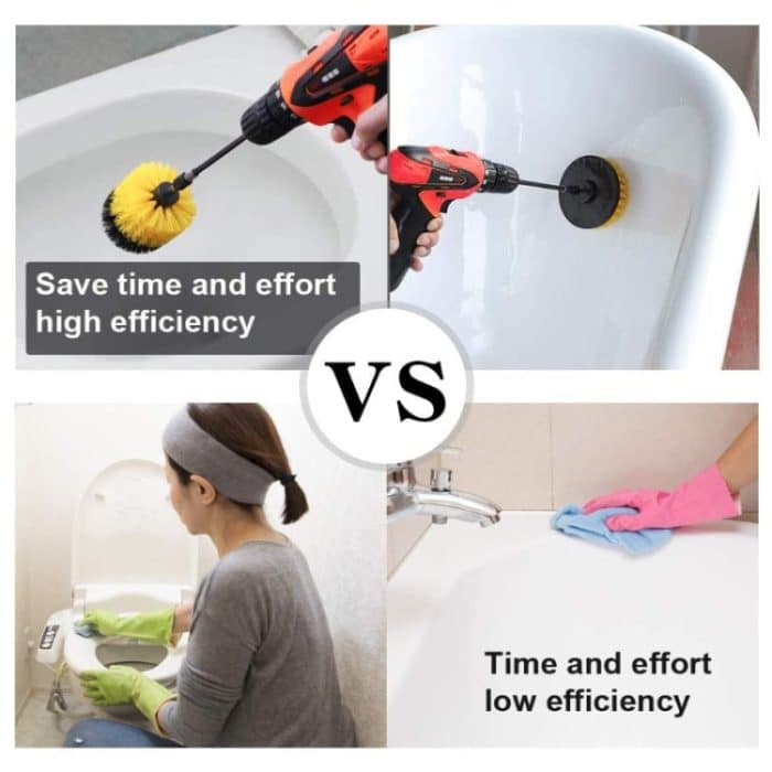 23 in 1 boden Wandfenster Glasreinigung Entkalkeln Elektrische Bohrer Bürstenkopf Set – Bild 6