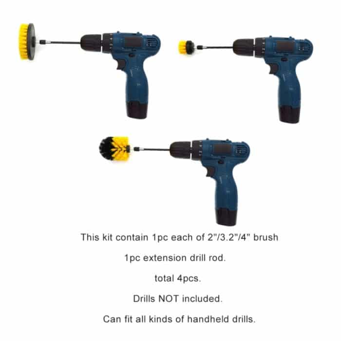 37 in 1 Stock Wandfenster Glasreinigung Entkalkeln Elektrische Bohrer Bürstenkopf Set – Bild 4