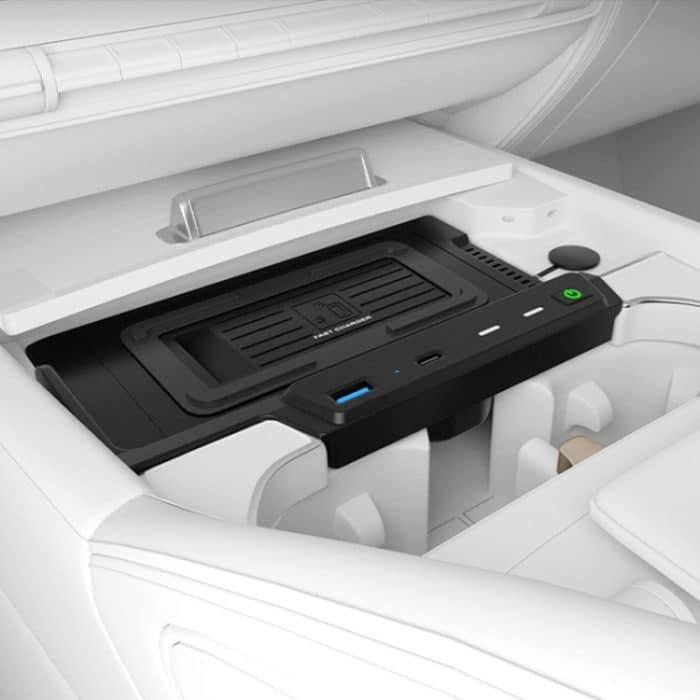 HFC-1022 CAR QI Standard Wireless Ladegerät 15W Schnelles Ladevorgang für Mercedes-Benz Gle 2020-2022, links und rechts Fahrt – Bild 6