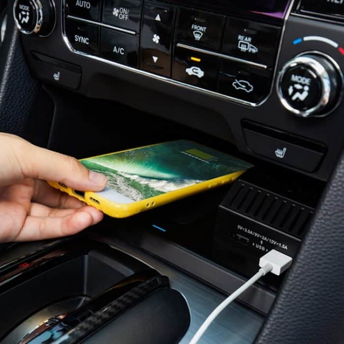 HFC-1002 CAR QI Standard Wireless Ladegerät 10W Schnelles Ladevorgang für Honda Avancier / URV 2017-2020, Links fahren – Bild 7