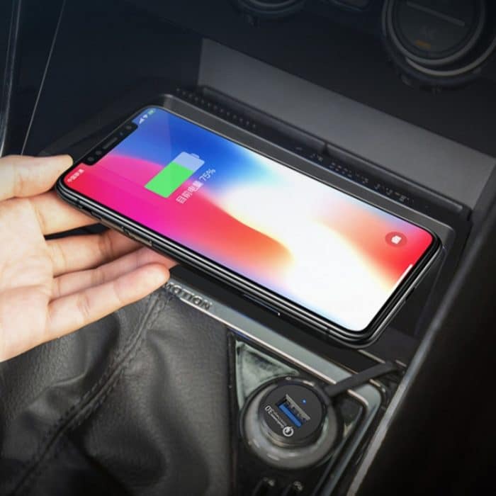 HFC-1032 CAR QI Standard Wireless Ladegerät 10W Schnellladung für Volkswagen Tayron 2019-2022, linker Fahren – Bild 7