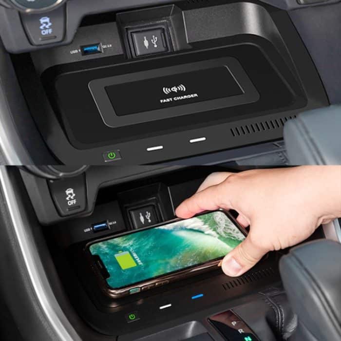 HFC-1062 CAR QI Standard Wireless Ladegerät 10W Schnelles Ladevorgang für Toyota RAV4 2020-2021, links fahren – Bild 6