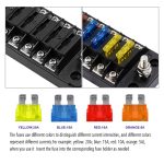 ZH-978A1 FB1901 1 In 6 Out 6 Ways Independent Positive Negative Sicherungskasten mit 12 Sicherungen für Auto Car Truck Boat – Bild 5