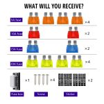 ZH-979A1 FB1903 1 In 1 Out 6 Wege Keine Unterscheidung Positiv Negativ Sicherungskasten mit 12 Sicherungen für Auto Car Truck Boat – Bild 8