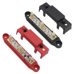 1 Paar 48 V 150 A M6 Stromverteilungsklemmenblock Batterie-Sammelschienen-Set mit Klemmenblock – Bild 2