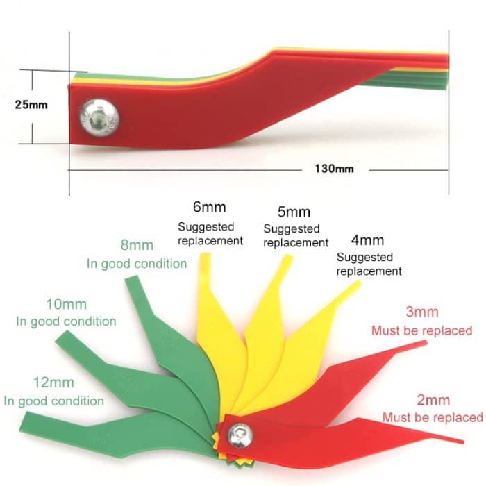Auto Bremsbelag Skala Lineal Dicke Messwerkzeug – Bild 3