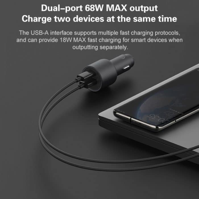 Original Xiaomi CC07ZM 100W Dual Ports USB + USB-C / Typ C Autoladegerät Schnellladung Version 1A1C – Bild 7