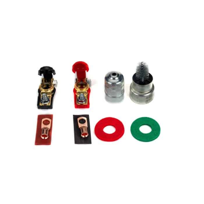 1 Paar Autobatteriekabel-Klemmenklemmen Anschlüsse Batterieclip-Verkabelung mit Schutzreinigung – Bild 2