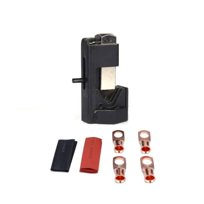Autobatterie Kabel Hammer Crimper Hammer Lug Crimper Werkzeugzange mit T2 Kupfer 4 x 5/16 Hochleistungskaltgepresste Drahtklemmen – Bild 1