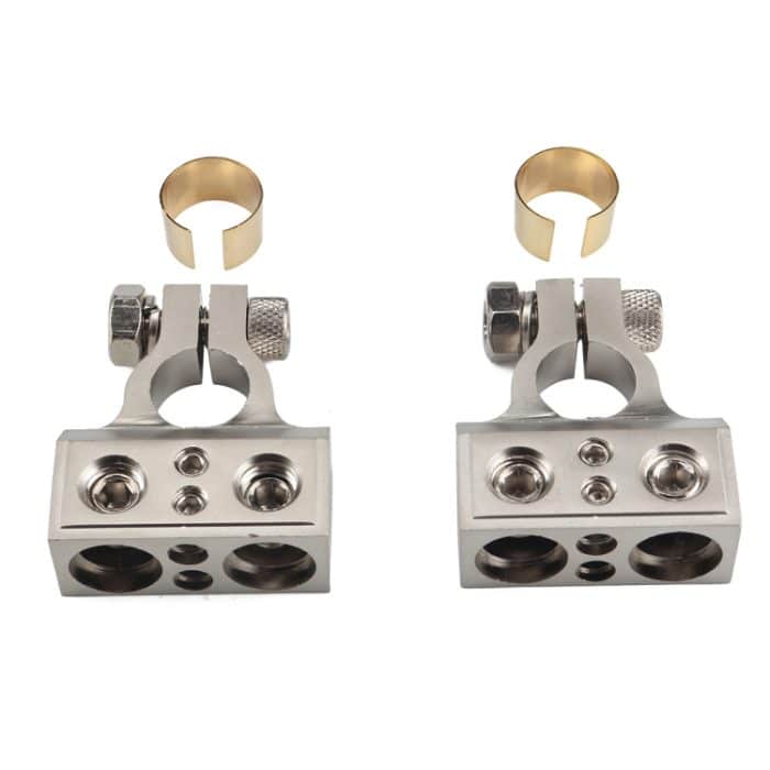 2 PCS-Plus- und -Negativ-Auto-Metall-Batterieanschlüsse Klemmen Klemmen Clips mit Kits – Bild 1