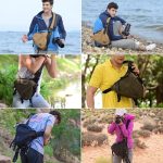 CADEN Dreiecksform Tscope Sling Schulter Kreuz Digitalkamera Taschen Tasche Weiche Tasche mit Regenschutz für Canon Nikon Sony K1, Größe: 36 * 31 * 15 cm – Bild 11