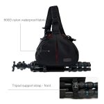 CADEN Dreiecksform Tscope Sling Schulter Kreuz Digitalkamera Taschen Tasche Weiche Tasche mit Regenschutz für Canon Nikon Sony K1, Größe: 36 * 31 * 15 cm – Bild 8