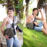 CADEN Dreiecksform Tscope Sling Schulter Kreuz Digitalkamera Taschen Tasche Weiche Tasche mit Regenschutz für Canon Nikon Sony K1, Größe: 36 * 31 * 15 cm – Bild 10