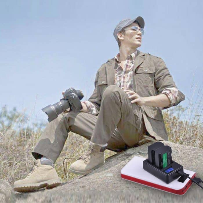 Zweikanaliges digitales LCD-Display-Ladegerät mit USB-Anschluss für Sony NP-FZ100-Akku, kompatibel mit Sony A9 (ILCE-9) – Bild 9