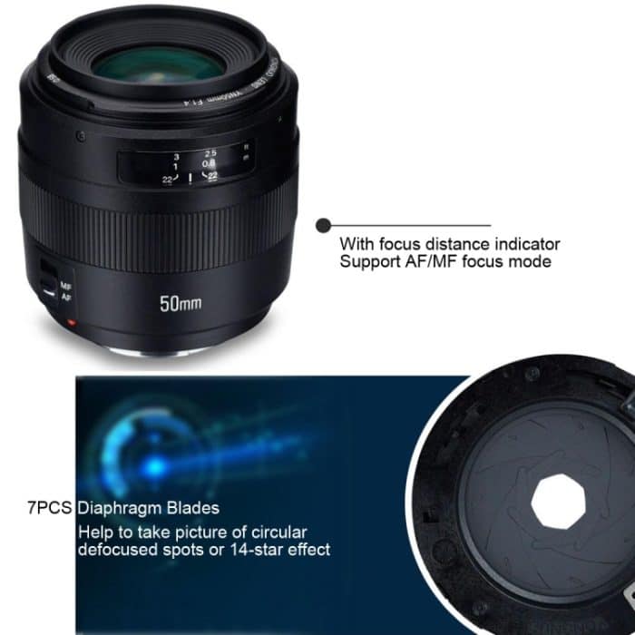 YONGNUO YN50MM F1.4C F1.4 Objektiv Autofokus-Objektiv mit großer Blende für Canon, N50MM F1.4C – Bild 10