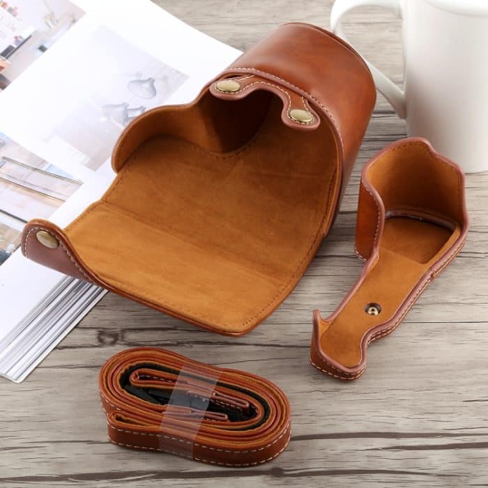 Ganzkörper-Kameratasche aus PU-Leder mit Trageriemen für Sony A6300, For Sony A6300 – Bild 5