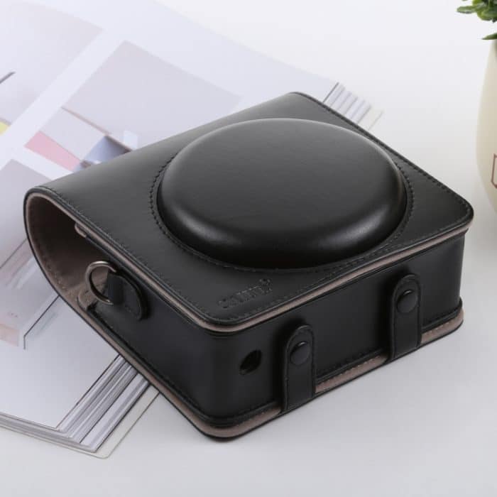 Ganzkörper-Kameratasche aus PU-Leder im Retro-Stil mit Trageriemen für FUJIFILM instax SQUARE SQ6, For FUJI SQ6 – Bild 3