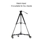 Kingjoy VX-600D Aluminiumlegierung Kamera Big Foot Wheel Stativ Riemenscheibenbasis – Bild 9