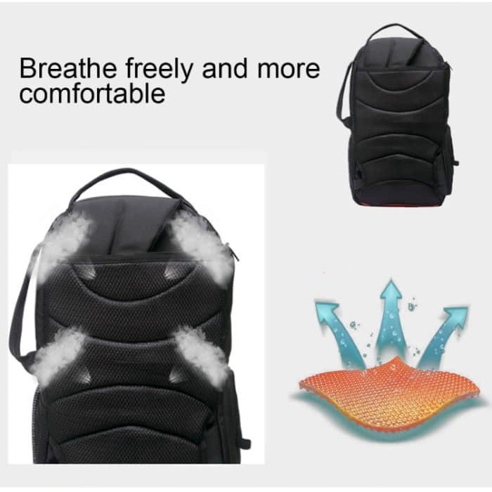 INDEPMAN DL-B016 Tragbare wasserdichte, kratzfeste Outdoor-Sport-Schultertasche, Kameratasche, Handy-Tablet-Tasche für GoPro, SJCAM, Nikon, Canon, Xiaomi Xiaoyi YI, iPad, Apple, Samsung, Huawei, Größe: 25,5 * 19 * 44 cm – Bild 7