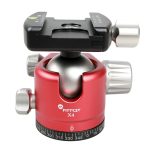 FITTEST X4 Panorama-Kugelkopf mit niedrigem Schwerpunkt und hoher Verriegelungskraft und Schnellwechselplatte für DSLR- und Digitalkameras, Last max. 10 kg (rot) – Bild 3