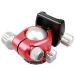 FITTEST X4 Panorama-Kugelkopf mit niedrigem Schwerpunkt und hoher Verriegelungskraft und Schnellwechselplatte für DSLR- und Digitalkameras, Last max. 10 kg (rot) – Bild 4
