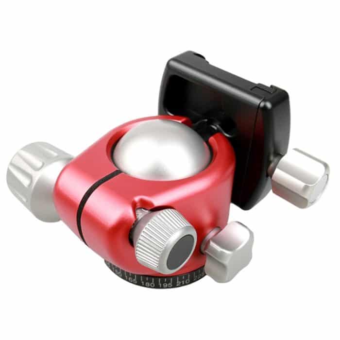 FITTEST X4 Panorama-Kugelkopf mit niedrigem Schwerpunkt und hoher Verriegelungskraft und Schnellwechselplatte für DSLR- und Digitalkameras, Last max. 10 kg (rot) – Bild 4