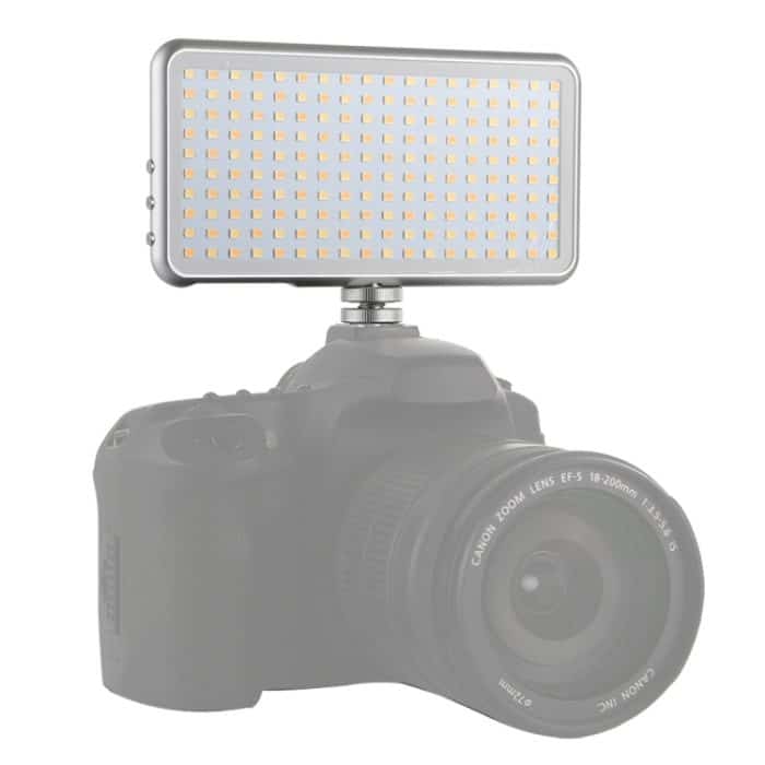 LED011S Pocket 180 LEDs Professionelle Vlogging-Fotografie Video- und Fotostudio-Leuchte mit OLED-Display und Kaltschuhadapterhalterung für Canon / Nikon DSLR-Kameras – Bild 5
