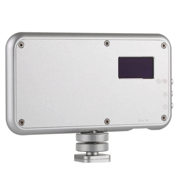 LED-013 Pocket 112 LEDs Professionelle Vlogging-Fotografie Video- und Fotostudio-Leuchte mit OLED-Display und Adapterhalterung für kalte Schuhe für Canon / Nikon DSLR-Kameras – Bild 3