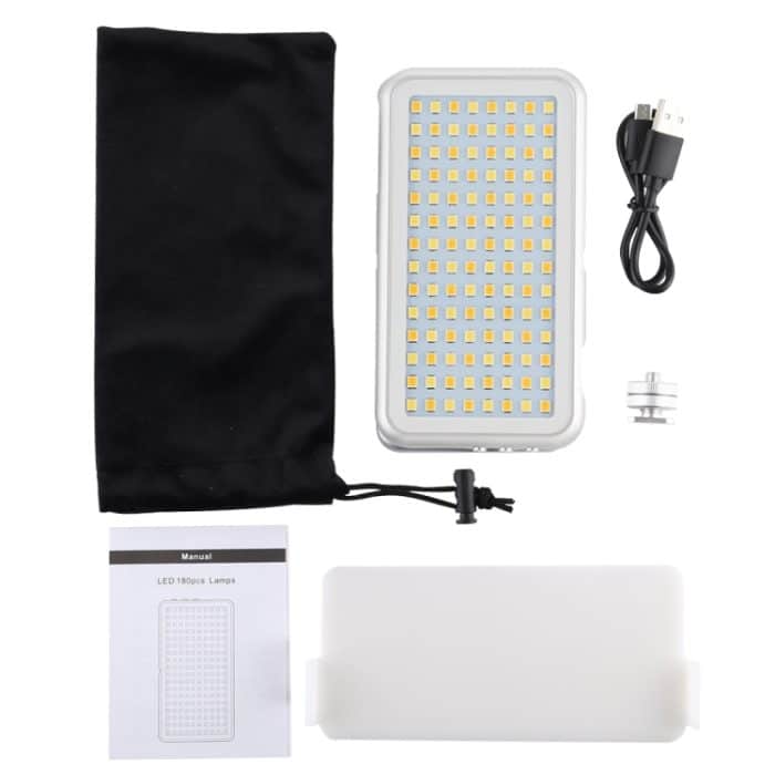 LED-013 Pocket 112 LEDs Professionelle Vlogging-Fotografie Video- und Fotostudio-Leuchte mit OLED-Display und Adapterhalterung für kalte Schuhe für Canon / Nikon DSLR-Kameras – Bild 7