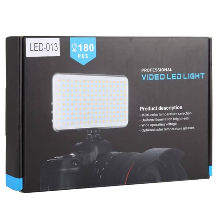 LED-013 Pocket 112 LEDs Professionelle Vlogging-Fotografie Video- und Fotostudio-Leuchte mit OLED-Display und Adapterhalterung für kalte Schuhe für Canon / Nikon DSLR-Kameras – Bild 8