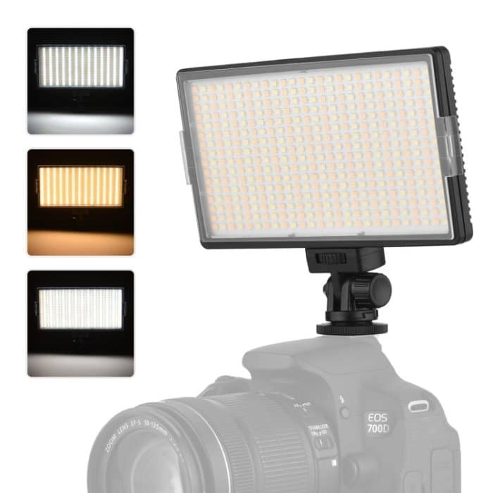 DCA0916.jpg LED01 416 LEDs 3600LM Professionelle Vlogging-Fotografie Video- und Fotostudio-Licht für Canon / Nikon DSLR-Kameras – Bild 1