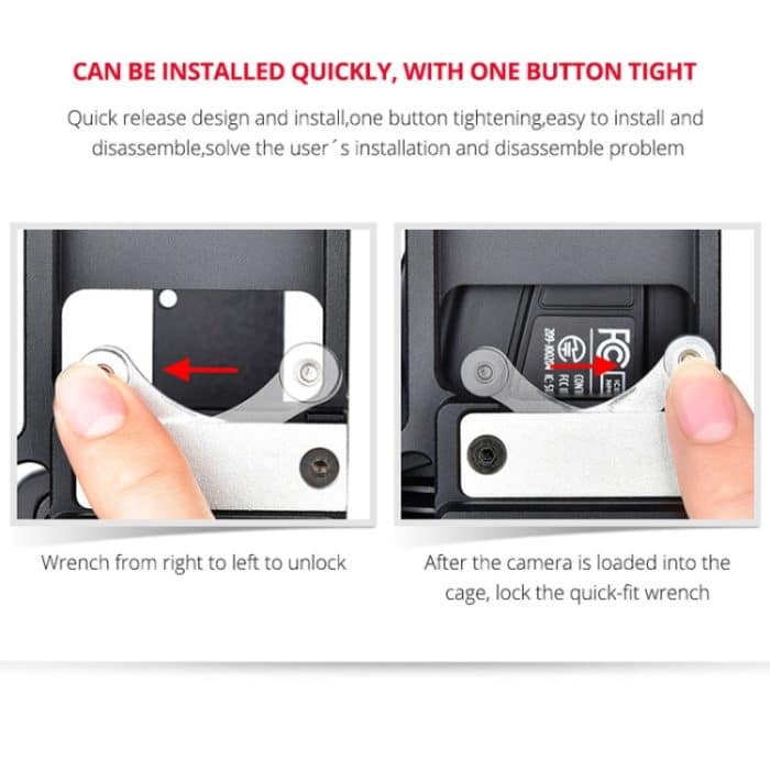 YELANGU C9-A YLG0911A Griff Videokamera Käfigstabilisator für DJI BMPCC 4K, C9-A – Bild 13