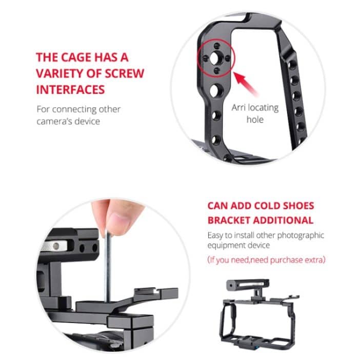 YELANGU C9-A YLG0911A Griff Videokamera Käfigstabilisator für DJI BMPCC 4K, C9-A – Bild 15