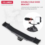 YELANGU YLG0702A Dual Cold Hot Shoe Mount Adapter Aluminiumlegierung Verlängerungshalterung, Dual Cold Hot Bracket – Bild 7