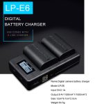 LP-E6 Digitalkamera SLR-Akku Digitales LCD-Ladegerät für die Canon-Serie – Bild 2