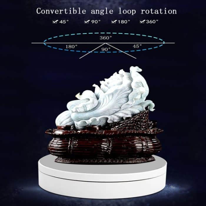 13,8 cm USB-Aufladung, intelligenter 360-Grad-Drehteller, Präsentationsständer, Videoaufnahme-Requisiten, Drehteller für Fotografie, Belastung 3 kg – Bild 12
