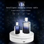 13,8 cm USB-Aufladung, intelligenter 360-Grad-Drehteller, Präsentationsständer, Videoaufnahme-Requisiten, Drehteller für Fotografie, Belastung 3 kg – Bild 13