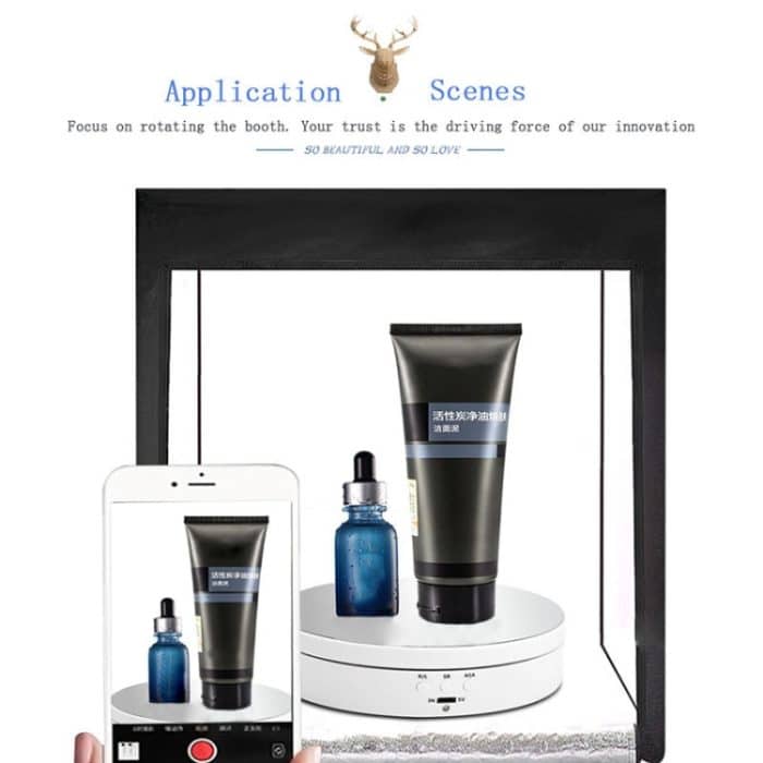 13,8 cm USB-Aufladung, intelligenter 360-Grad-Drehteller, Präsentationsständer, Videoaufnahme-Requisiten, Drehteller für Fotografie, Belastung 3 kg – Bild 8