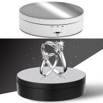13,8 cm Spiegel-Stil, USB-Aufladung, intelligenter 360 Grad drehbarer Drehteller, Präsentationsständer, Videoaufnahme-Requisiten, Drehteller für Fotografie, Tragkraft 3 kg, 13.8cm Mirror/Powered by USB(W)