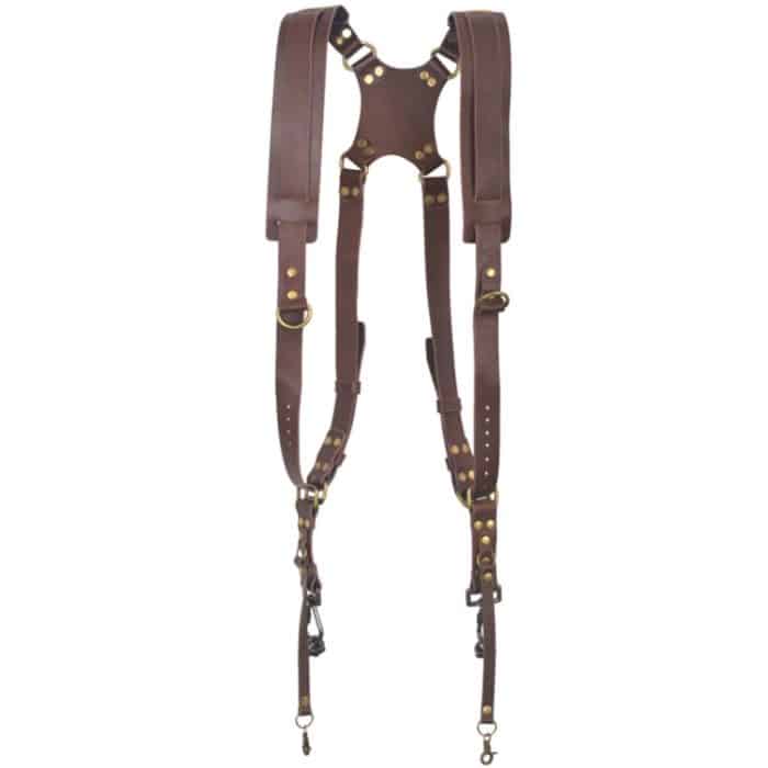 Schnellverschluss-Kameragurt mit zwei Schultergurten aus Leder und Metallhaken für SLR-/DSLR-Kameras, Dual Shoulder(Brown), Dual Shoulder(Black) – Bild 9