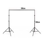 200x200cm Photo Studio Hintergrundunterstützung Ständer Hintergrund Crossbar Bracket Kit – Bild 2