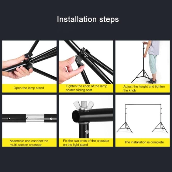 200x200cm Photo Studio Hintergrundunterstützung Ständer Hintergrund Crossbar Bracket Kit – Bild 11