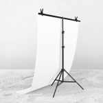 100x200cm T-Form Photo Studio Hintergrundunterstützung Stand Hintergrund Crossbar Bracket Kit mit Clips, ohne Hintergrund