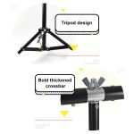 70x200cm T-Form Photo Studio Hintergrund Unterstützung Ständer Hintergrund Crossbar Bracket Kit mit Clips, ohne Hintergrund – Bild 6