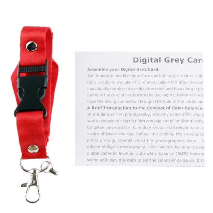 3 in 1 Schwarz-Weiß-Grau-Balance-Karte / Digitale Grau-Karte mit Riemen, funktioniert mit jeder Digitalkamera, Dateiformat: RAW und JPEG, Größe: 8,7 cm x 5,5 cm – Bild 5