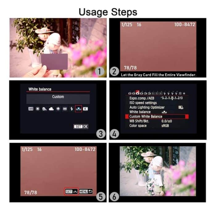 3 in 1 Schwarz-Weiß-Grau-Balance-Karte / Digitale Grau-Karte mit Riemen, funktioniert mit jeder Digitalkamera, Dateiformat: RAW und JPEG, Größe: 8,7 cm x 5,5 cm – Bild 7