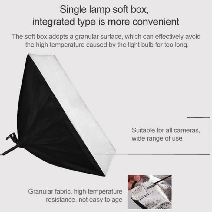 50x70cm Single Light-Softbox + 200 cm HEIGH-Fotografie-Beleuchtung Stativ-Halterung-Ständer + Arm-Jib-Crossbar-Halterung Studio-Flash-Lichtsatz – Bild 8