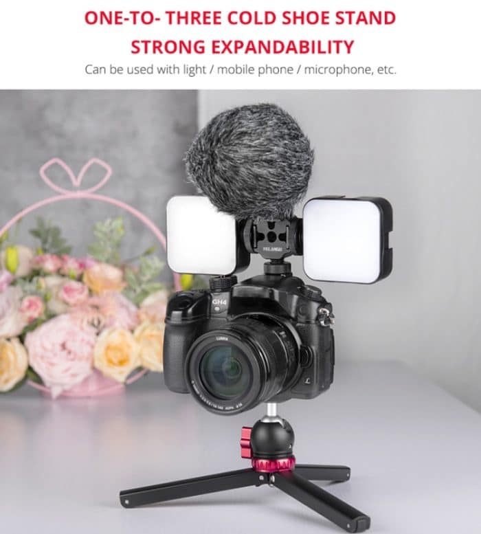 YELANGU YLG0601A A68 3-Kopf-Kaltschuh-Montageadapter, Mikrofon, Blitzlicht, Metallhalterung, YELANGU A68 3-Head Cold Shoe – Bild 8