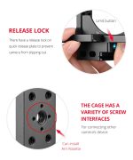 YELANGU C15 YLG0711A Videokamera-Käfigstabilisator mit Griff und Schienenstange für Nikon Z6 / Z7, YLG0711A – Bild 14