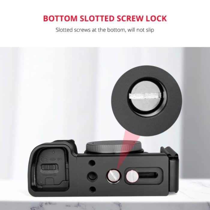 YELANGU YLG0715A 1/4 Zoll Vertical Shoot Schnellwechsel-L-Plattenhalterung Basishalter für Sony A6300 / A6000 / A6100 / A6400 / A6500, For Sony A6300 – Bild 13